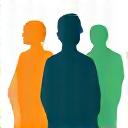 Icon representing a thriving community with diverse people