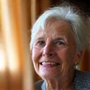 Portrait of Maria S., 60, with a content expression